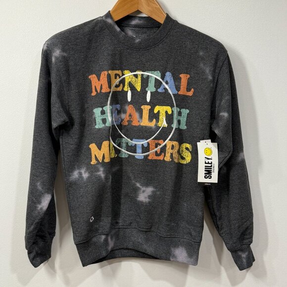 Urban Outfitters Mental Health Matters Tie-Dye Sweatshirt By Smiley Size Small - Picture 1 of 6